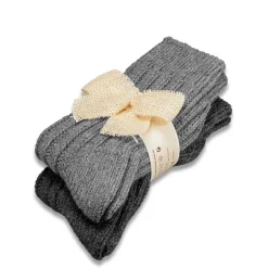 idéalsko Bas Et Chaussettes|Astuces Et Idées<Chaussettes avec de la laine d'alpaga gris clair / gris foncé - 2 paires