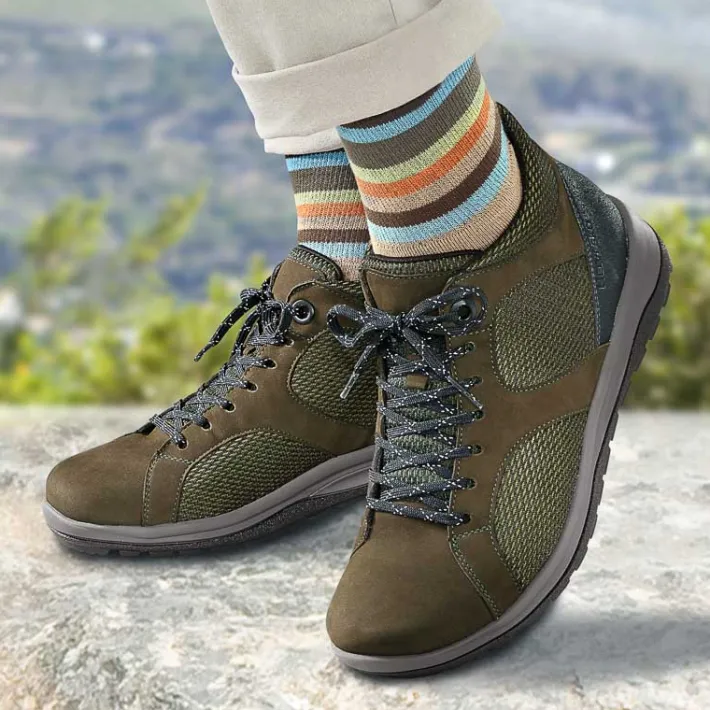idéalsko Bas Et Chaussettes|Astuces Et Idées<Chaussettes de rando anti-ampoules kaki