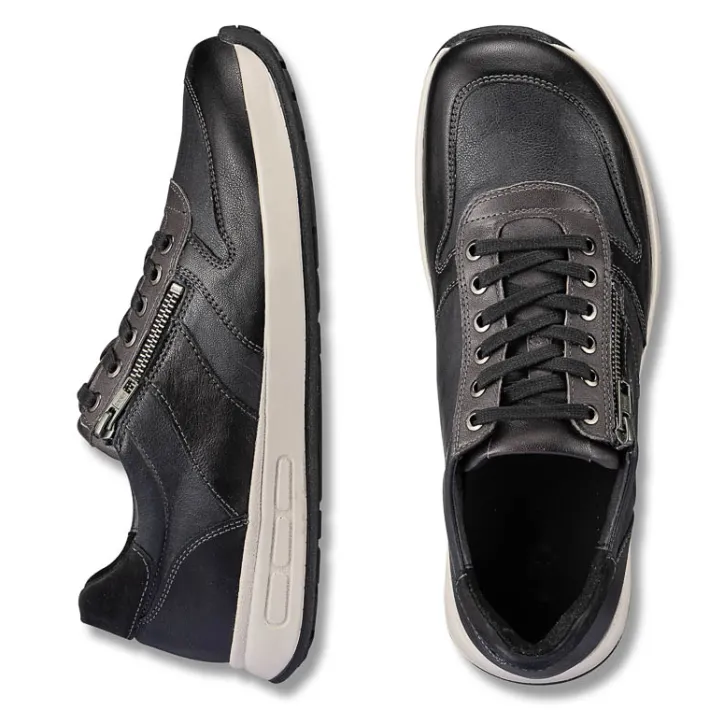 Homme idéalsko Spécial Orthèses|Chaussures À Lacets<Chaussures de confort Helvesko : modèle Alan, noir