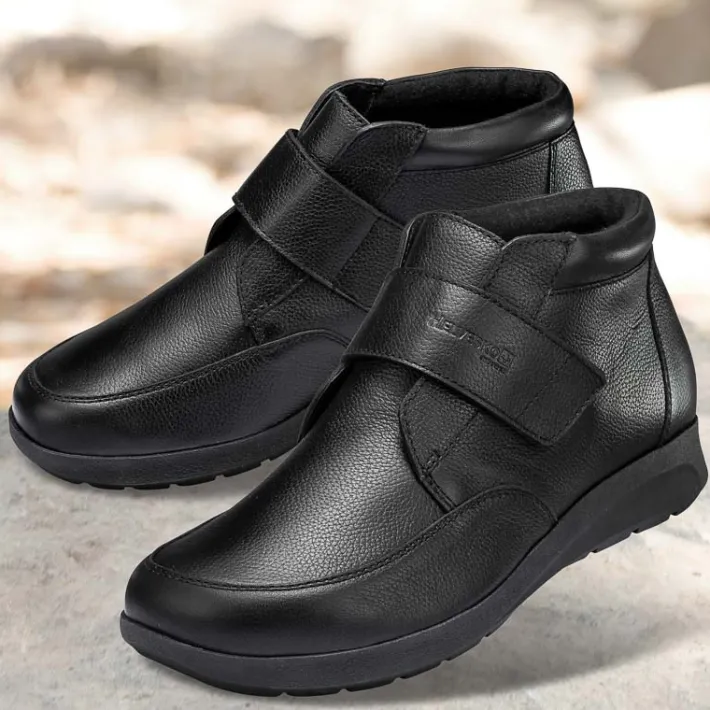 Homme idéalsko Spécial Orthèses|Chaussures À Scratches<Chaussures de confort Helvesko : modèle Dimitri, noir