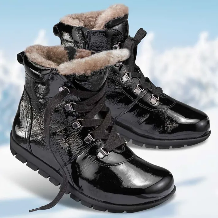 Femme idéalsko Grandes Pointures|Chaussures D'hiver<Chaussures de confort Helvesko : modèle Mathea, noir
