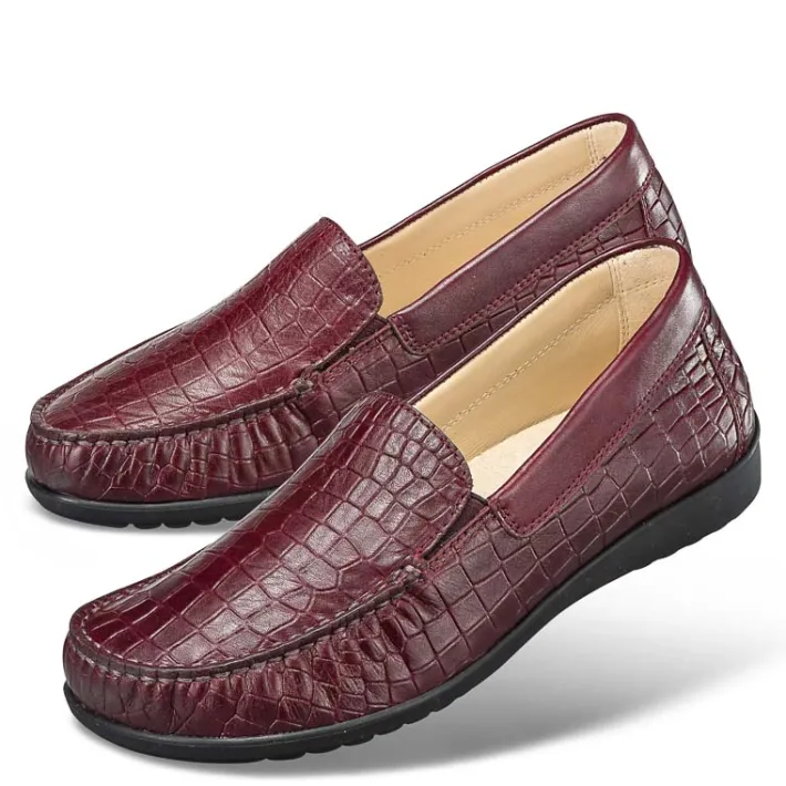 Femme idéalsko Spécial Orthèses|Mocassins<Chaussures de confort Helvesko : modèle Amina, bordeaux