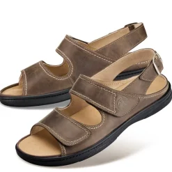 Homme idéalsko Sandales / Mules<Chaussures de confort Helvesko : modèle Cesar, marron