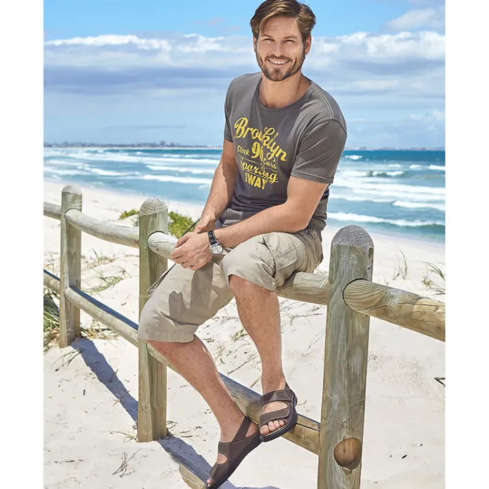 Homme idéalsko Sandales / Mules<Chaussures de confort Helvesko : modèle Cesar, marron