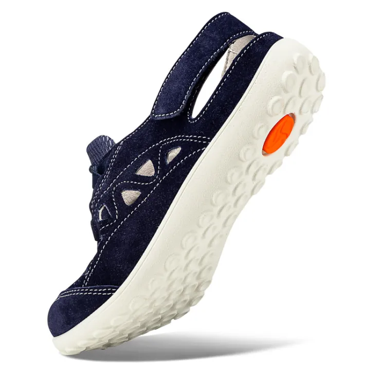 Femme idéalsko Sandales / Mules<Chaussures de confort Helvesko : modèle Bila, bleu foncé