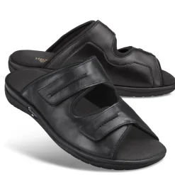 Homme idéalsko Spécial Orthèses|Chaussures À Scratches<Chaussures de confort Helvesko : modèle Stefan, noir