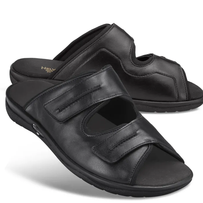 Homme idéalsko Spécial Orthèses|Chaussures À Scratches<Chaussures de confort Helvesko : modèle Stefan, noir