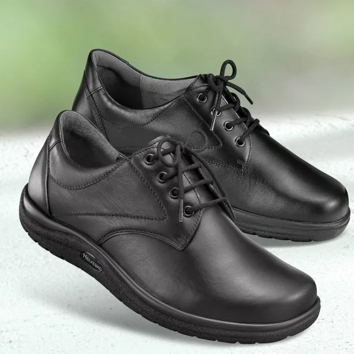 Homme idéalsko Spécial Orthèses|Chaussures À Lacets<Chaussures de confort Helvesko : modèle York, noir