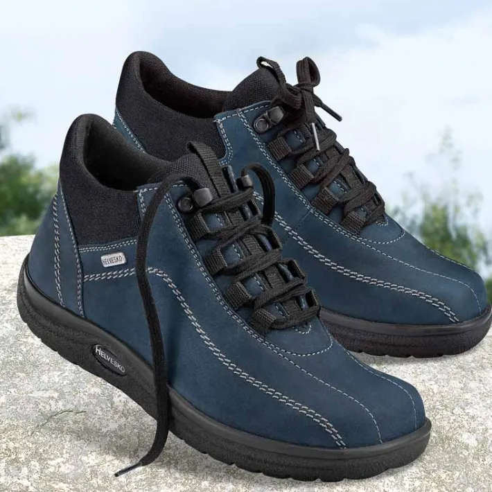Femme idéalsko Bottes / Bottines<Chaussures de confort Helvesko : modèle Athen, bleu