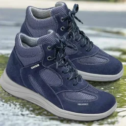 Femme idéalsko Spécial Orthèses|Chaussures À Lacets<Chaussures de confort Helvesko : modèle Abby Tex, bleu
