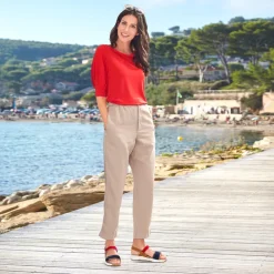 Femme idéalsko Sandales / Mules<Chaussures de confort Helvesko : modèle Meda, marron/bleu/rouge