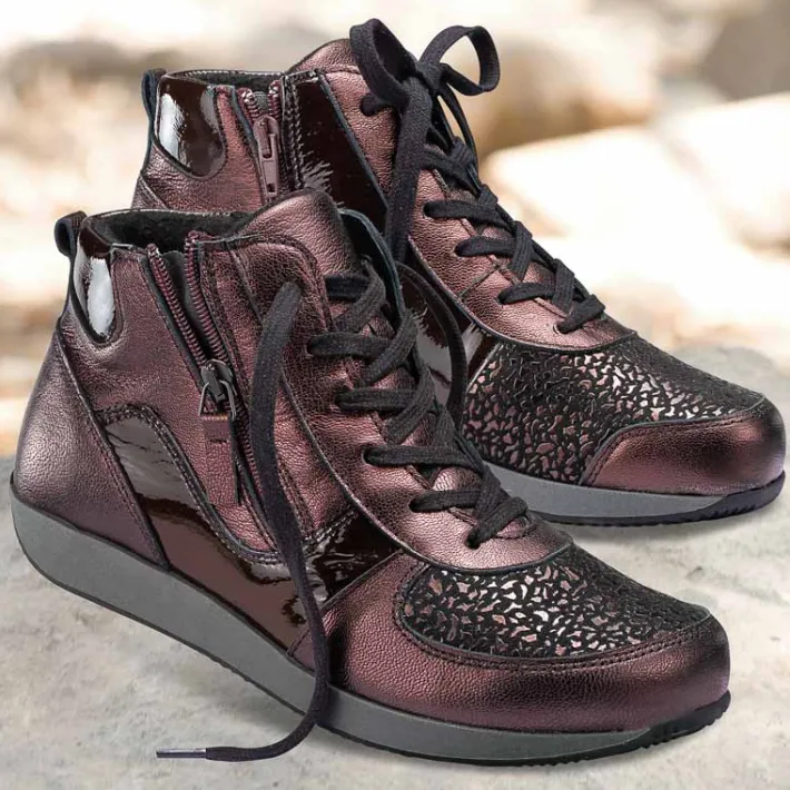 Femme idéalsko Petites Pointures|Grandes Pointures<Chaussures de confort Helvesko : modèle Yuma, bordeaux