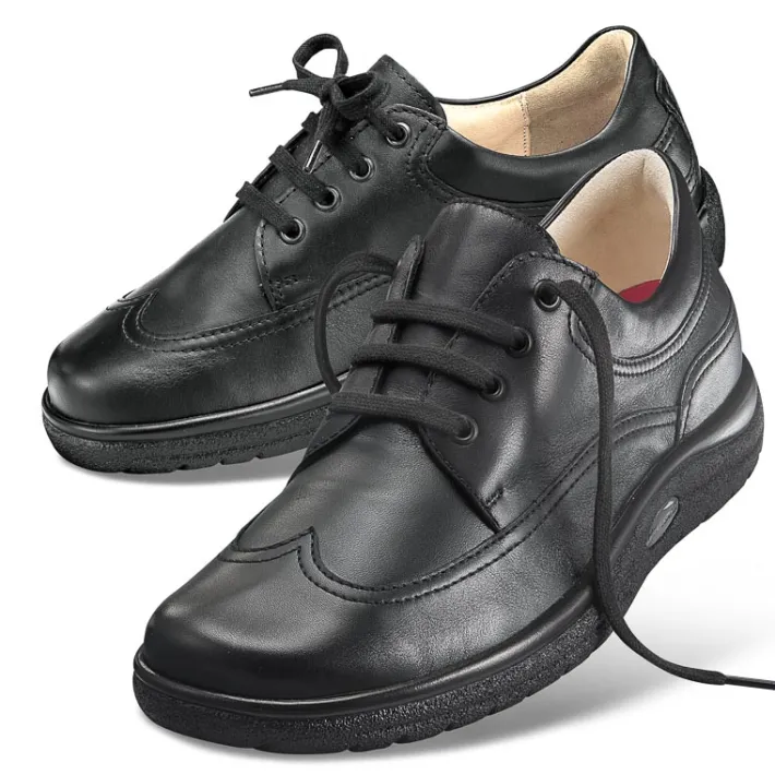 Homme idéalsko Spécial Orthèses|Chaussures À Lacets<Chaussures de confort Helvesko : modèle Douglas, noir