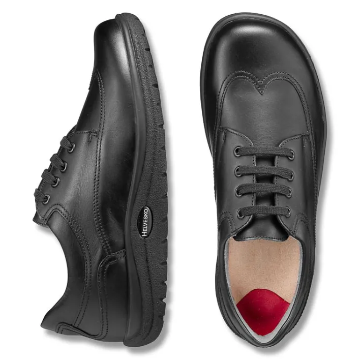 Homme idéalsko Spécial Orthèses|Chaussures À Lacets<Chaussures de confort Helvesko : modèle Douglas, noir