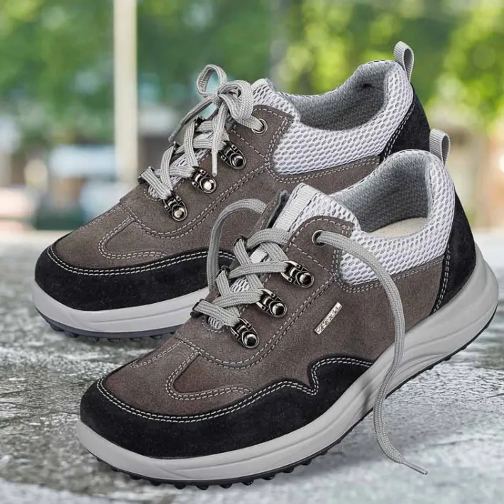 Femme idéalsko Spécial Orthèses|Chaussures À Lacets<Chaussures de confort Helvesko : modèle Ennis III Tex, gris/noir