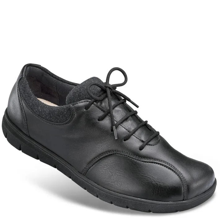 Femme idéalsko Spécial Orthèses|Chaussures À Lacets<Chaussures de confort Helvesko : modèle Mandy, noir