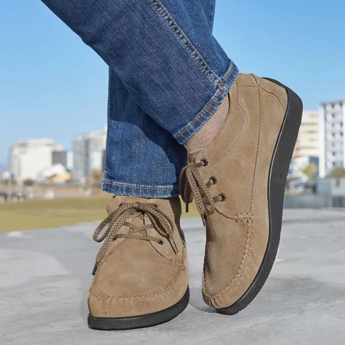 Femme idéalsko Chaussures À Lacets|Mocassins<Chaussures de confort Helvesko : modèle Champion II, beige
