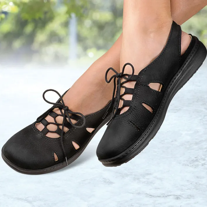 Femme idéalsko Sandales / Mules<Chaussures de confort Helvesko : modèle Irene, noir