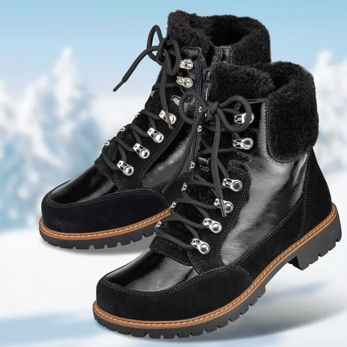 Femme idéalsko Spécial Orthèses|Chaussures À Lacets<Chaussures de confort Helvesko : modèle Cortina, noir