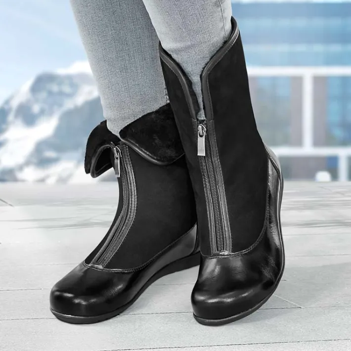 Femme idéalsko Spécial Orthèses|Bottes / Bottines<Chaussures de confort Helvesko : modèle Ula, noir