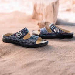 Femme idéalsko Spécial Orthèses|Chaussures À Scratches<Chaussures de confort Helvesko : modèle Malta, bleu multi
