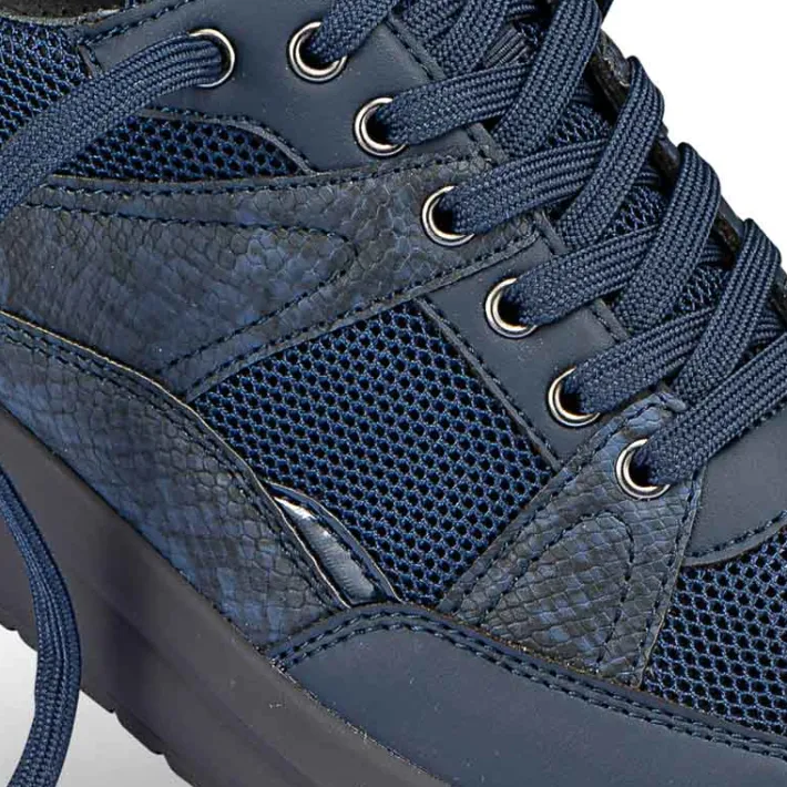 Femme idéalsko Spécial Orthèses|Chaussures À Lacets<Chaussures de confort Helvesko : modèle Sona, bleu